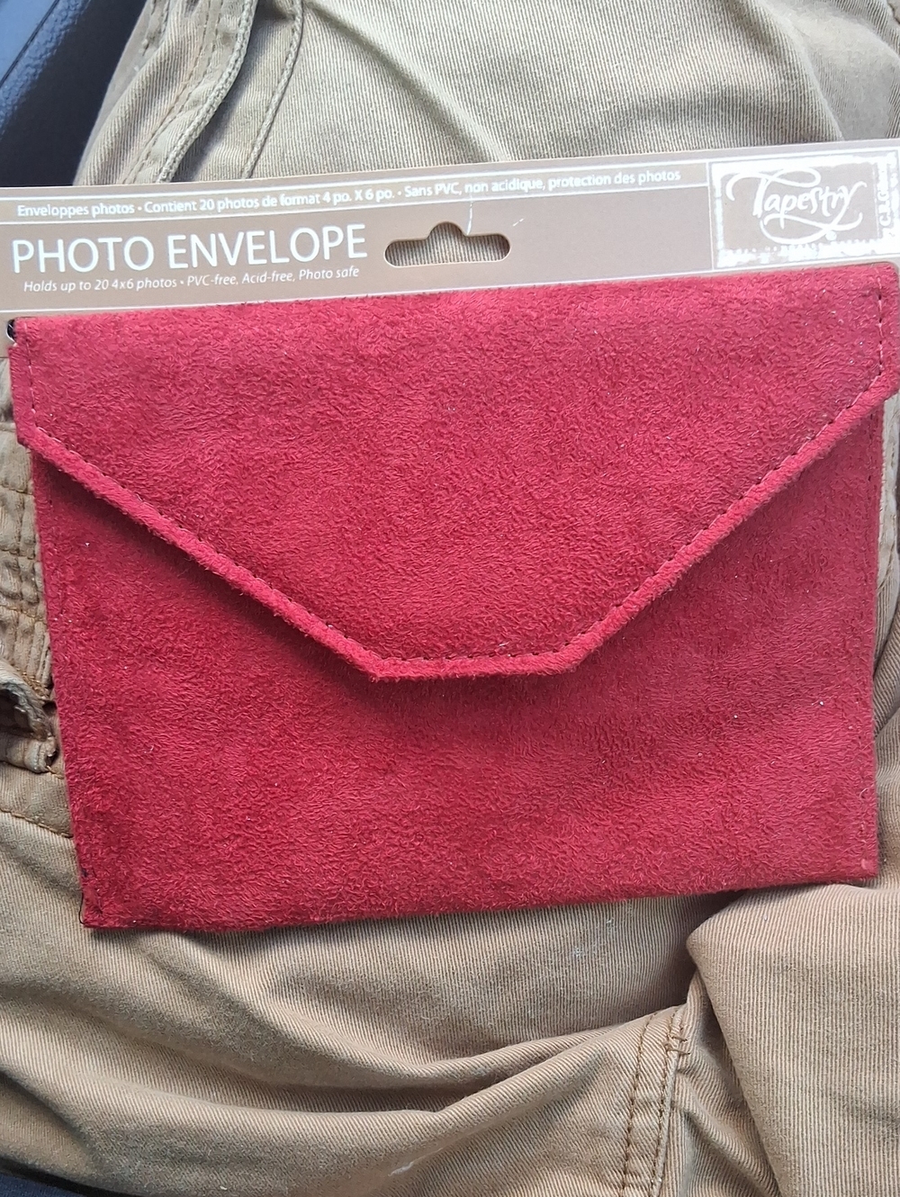 Suede Envelope Clutch in Deep Red - Women Bags Clutches & Wristlets